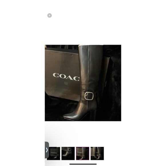Coach Women's Leather Boots - Picture 2 of 4